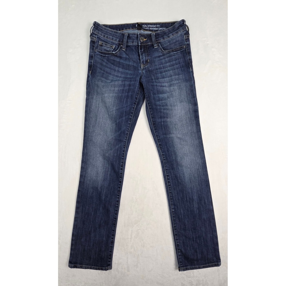Jeans Gap Womens 2/26R Blue Real Straight Fit Denim Pants
